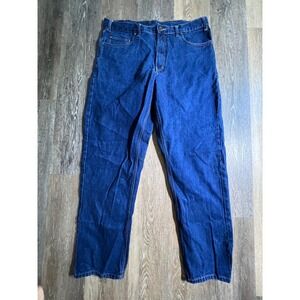 Real Work Wear Jeans Mens 40x34‎ Blue Good Straight Leg Denim RK5POC-34